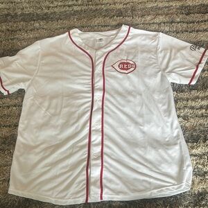 White and Red Baseball Jersey